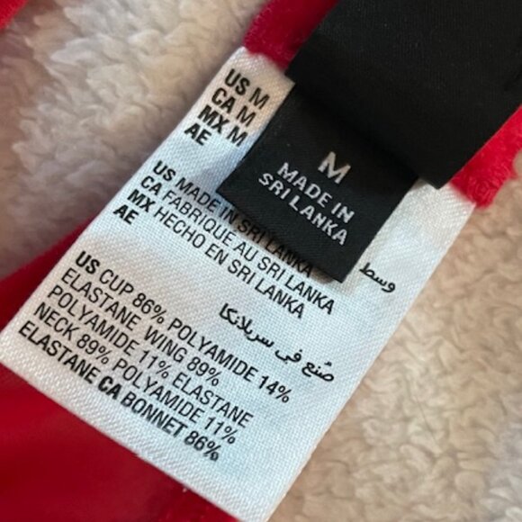 NWT INC Red Bra Underwire Unpadded Size Medium 34B 34C 36B Minimalist $20 - Picture 4 of 5